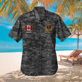 Personalized Canadian Veteran Camo Branch Logo Custom Name Hawaii Shirt Printed VQ241139