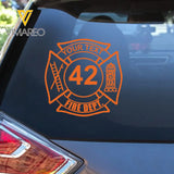 Personalized Firefighter Logo Custom Your Text ID Number Decal Printed VQ241148