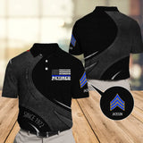 Personalized US Police Branch Rank Custom Name, Time & Deapartment Polo Shirt Printed AHVQA241155