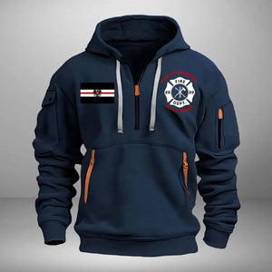 Personalized Austrian Firefighter Custom Name & Department Quarter Zip Hoodie 2D Printed AHHN241156