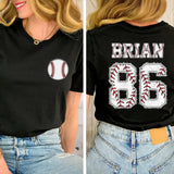 Personalized Baseball Player Custom Name & Number Woman T-shirt Printed LVA241190