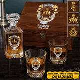 Personalized Canadian Veteran Branch Logo Custom Name & Time Decanter Set with Glasses Printed AHVQ241192
