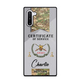 Personalized UK Veteran Logo Custom Name & Rank Gold  Phonecase Printed AHHN241185