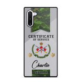 Personalized Canadian Veteran Logo Custom Name & Rank Gold Phonecase Printed AHHN241185