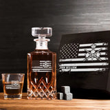 Personalized Canadian Veteran Logo Custom Name Decanter Set with Glasses Printed KVH241183