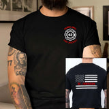 Personalized US Firefighter US Flag Custom Name, ID & Department T-shirt Printed VQ241221