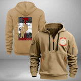 Personalized Canadian Firefighter Flag Custom Name, Department & ID Quarter Zip Hoodie 2D Printed VQ241227