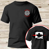 Personalized Canadian Firefighter Flag Custom Name, ID & Department T-shirt Printed KVH241263