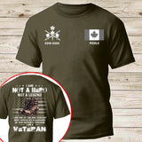 Personalized I Am Not A Hero Not A Legend I Am One Of The One Percent Who Served As Guardians Of Our Nation's Freedom I Am A Veteran Canadian Veteran Logo T-shirt Printed QTHN241259