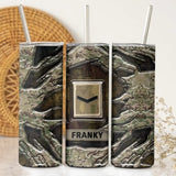 Personalized UK Veteran Rank Camo Skinny Tumbler Printed AHVQ241281