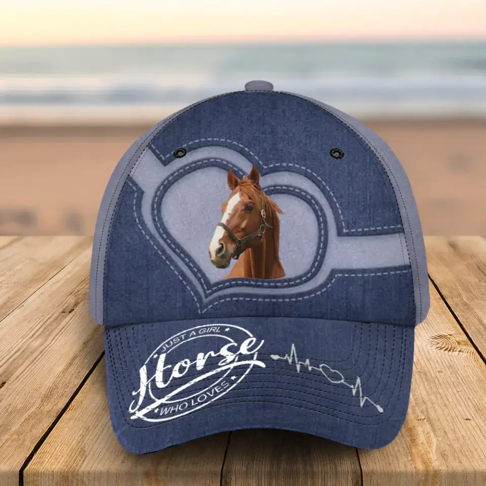 Personalized Upload Your Horse Photo Horse Lovers Gift Cap 3D Printed HN241327