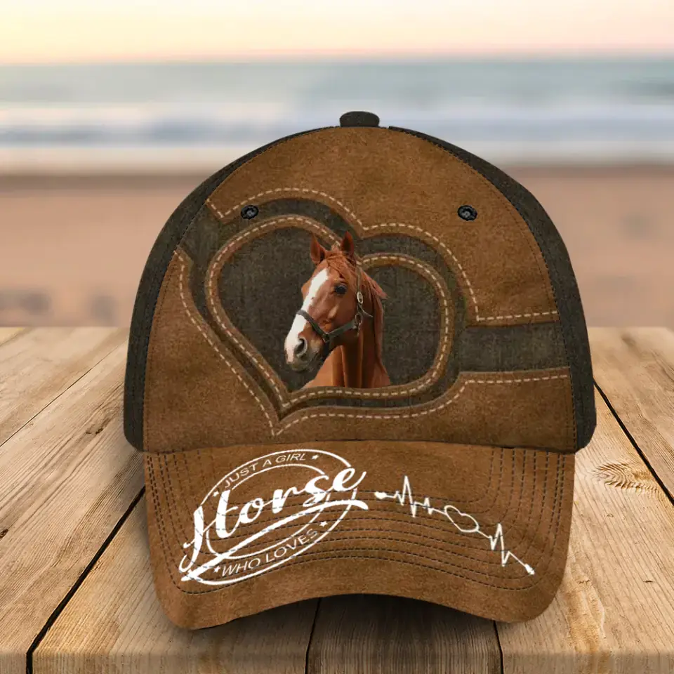 Personalized Upload Your Horse Photo Horse Lovers Gift Cap 3D Printed HN241327