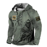 Personalized UK Veteran Rank Camo Custom Name Lace-up Long Sleeves Hoodie 3D Printed LVA241325