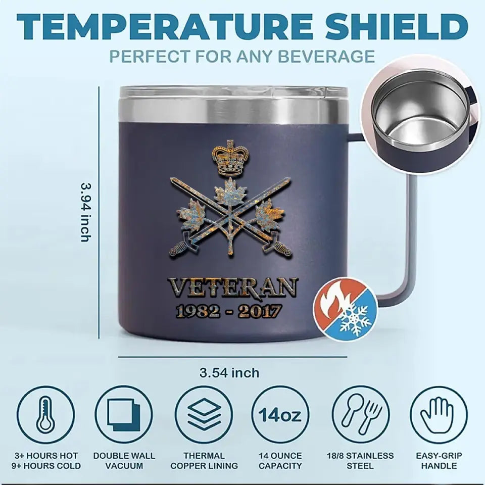Personalized Canadian Veteran Logo Custom Service Time QTVQ241326