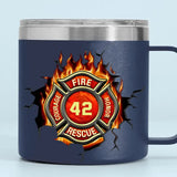 Personalized Firefighter Logo & ID Number Coffee Cup Printed QTKH241339