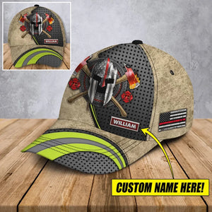 Personalized Spartan US Firefighter Logo Custom Name Cap 3D Printed AHVQ241353