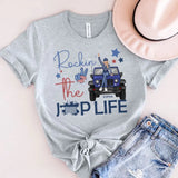 Personalized Rockin' The Jeep Girl Custom Name Independence Day T-shirt Printed HN241350