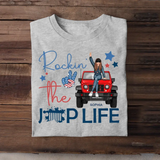 Personalized Rockin' The Jeep Girl Custom Name Independence Day T-shirt Printed HN241350