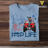 Personalized Rockin' The Jeep Girl Custom Name Independence Day T-shirt Printed HN241350