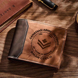 Personalized Canadian Army Retired Custom Rank & Name, Service Time Laser Engraved Wallet Printed AHVA241247