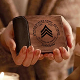 Personalized US Army Retired Custom Rank & Name, Service Time Laser Engraved Wallet Printed AHVA241247