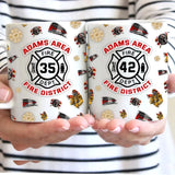 Personalized Firefighter Logo Custom ID Firefighter Gift White Mug Printed AHHN241354