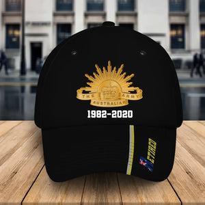 Personalized Retired Australian Veteran Logo Custom Service Time Cap 3D Printed QTKH241369