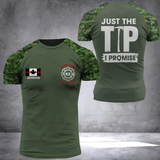 Personalized Canadian Firefighter Custom Name & Department Just The Tip I Promise 3D T-shirt Printed VQ241371