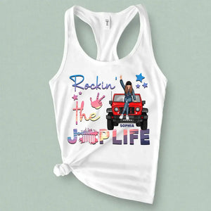 Personalized Rockin' The Jeep Life Jeep Girl Women's Ideal Racerback Tank Printed HN241390