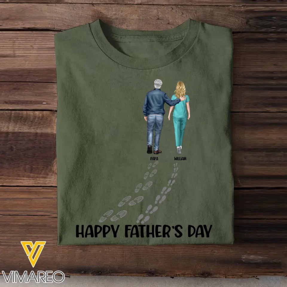 Personalized Happy Father's Day Nurse Dad Gift For Dad T-shirt Printed HN241424