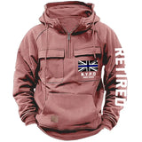 Personalized Retired UK Police Department Custom Time American Retro Hooded Sweatshirt Printed KVH241440