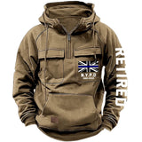 Personalized Retired UK Police Department Custom Time American Retro Hooded Sweatshirt Printed KVH241440