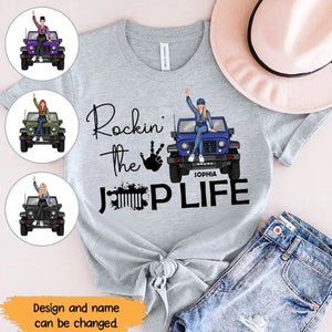 Personalized Rockin' The Jeep Life Jeep Girl T-shirt Printed HN241435