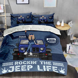 Personalized Rockin' The Jeep Life Jeep Girl Bedding Set Printed HN241433