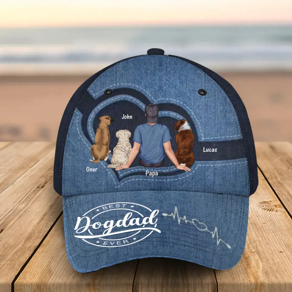 Personalized Best Dog Dad Ever Dog Lovers Gift Happy Father's Day Gift Cap 3D Printed HN241458