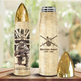 Personalized UK Veteran Custom Rank & Name Bullet Tumbler Printed AHVA241456