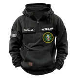 Personalized US Veteran Logo US Flag Custom Name American Retro Hooded Sweatshirt Printed QTKH241469