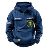 Personalized US Veteran Logo US Flag Custom Name American Retro Hooded Sweatshirt Printed QTKH241469