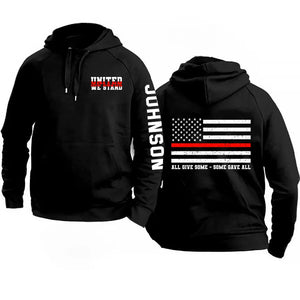 Personalized United We Stand All Give Some Some Gave All US Firefighter Hoodie 2D Printed QTVQ241498