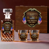 Personalized UK Police Department Custom Name, Rank & Time Decanter Set With Glasses Printed AHVA241495