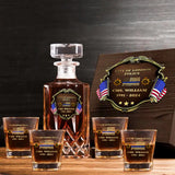 Personalized UK Police Department Custom Name, Rank & Time Decanter Set With Glasses Printed AHVA241495