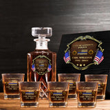Personalized UK Police Department Custom Name, Rank & Time Decanter Set With Glasses Printed AHVA241495