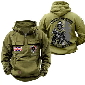 Personalized Your First Mistake Was Thinking I Was One Of The Sheep UK Firefighter American Retro Hooded Sweatshirt Printed AHVQ241478