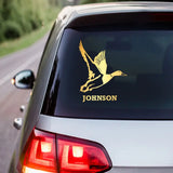 Personalized Duck Hunting Duck Flying Custom Name Decal Printed VQ241531