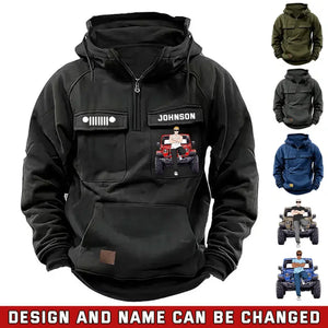 Personalized Jeep Man Jeep Lovers Gift American Retro Hooded Sweatshirt Printed QTHN241535