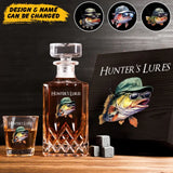Personalized Fishing Fisherman Gift For Him Decanter set with glasses Printed HN241539