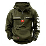 Personalized Swiss Army Veteran Custom Name American Retro Hooded Sweatshirt Printed QTVA241542