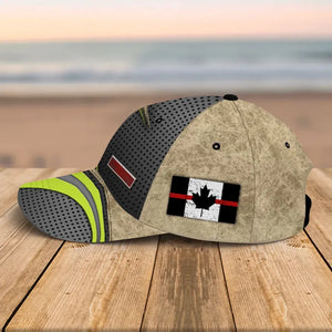 Personalized Canadian Firefighter Logo Custom Name Cap 3D Printed AHHN241543