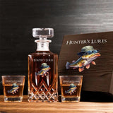 Personalized Fishing Fisherman Gift For Him Decanter set with glasses Printed HN241539