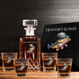 Personalized Fishing Fisherman Gift For Him Decanter set with glasses Printed HN241539